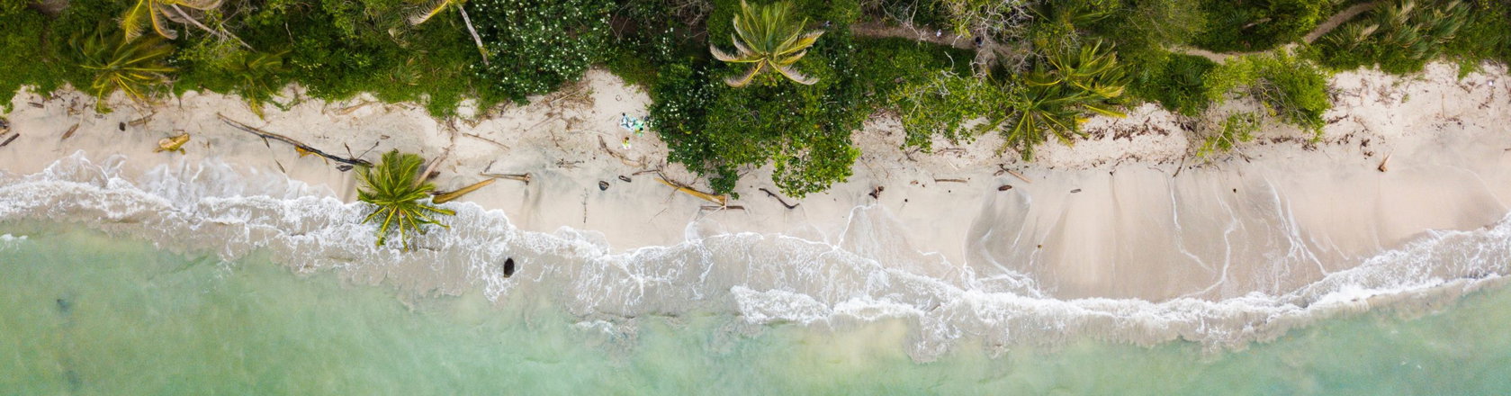 Costa Rican beach from above