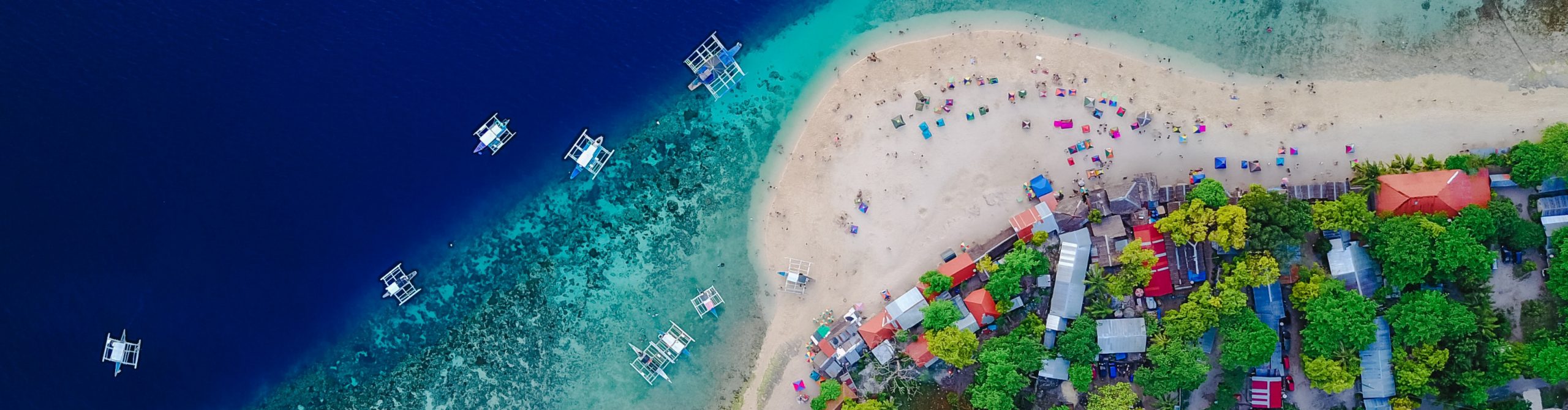 The ocean and the beach in the Philippines