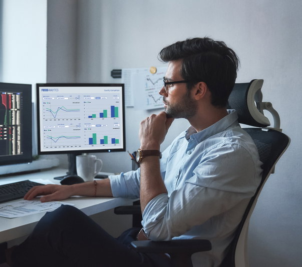 businessman working on a computer