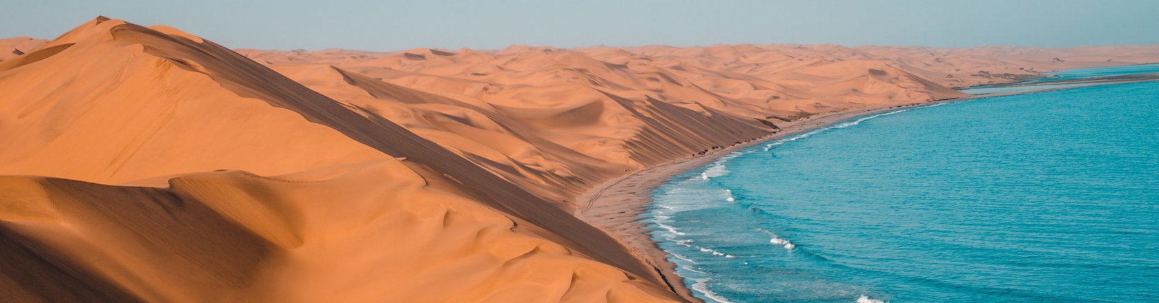 The beach on the coast of Namibia